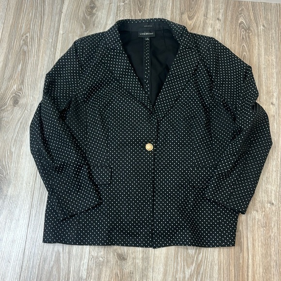 Lane Bryant The Bryant Blazer polka dot size 22 black and white - Picture 1 of 8